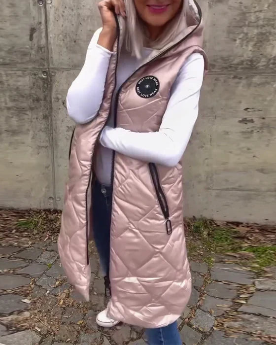 Krohn-e | Lässige Steppjacke mit Kapuze und Reibverschluss
