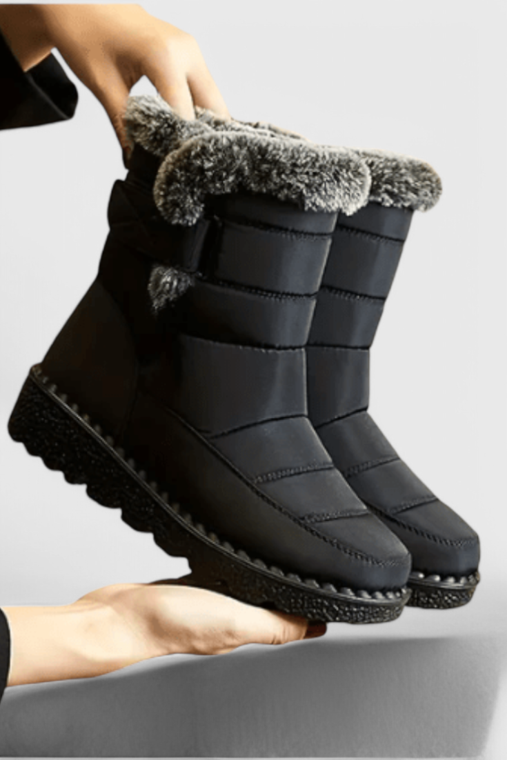 KROHN-E Damen Wasserdichte Stiefel Rutschfest Wadenhoch Allwetter