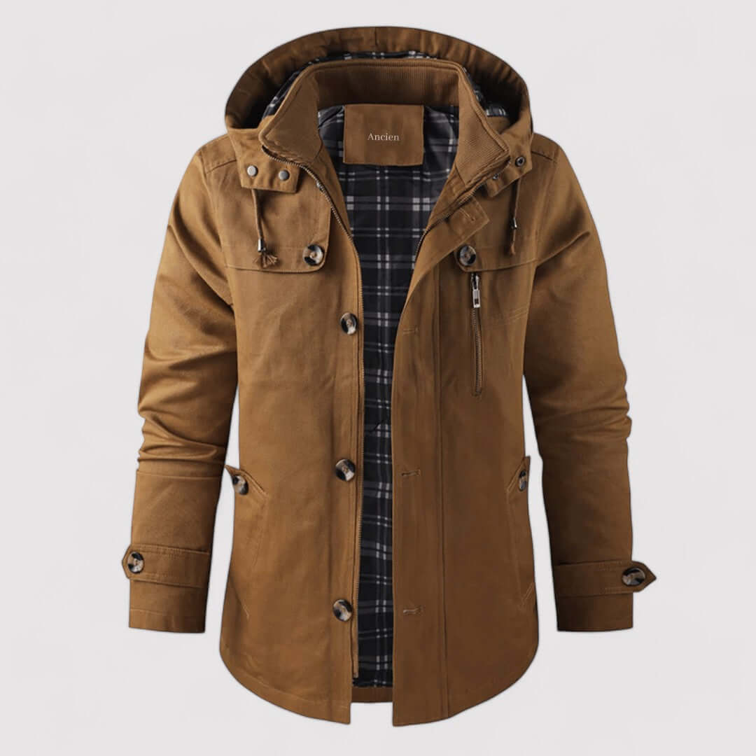 Krohn-e | Herren wasserdichte Winterjacke mit Kapuze