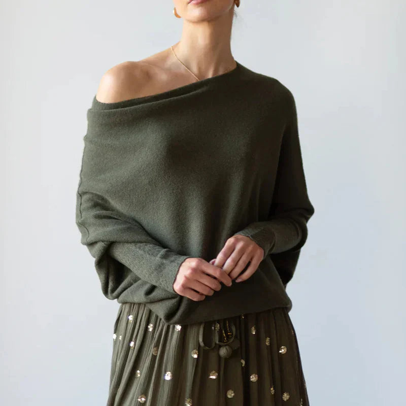 Lydia Pullover: Asymmetrisch drapiert