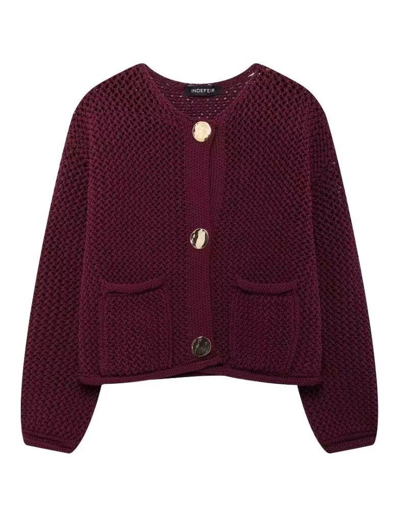 Krohn-e | Burgundy Cardigan