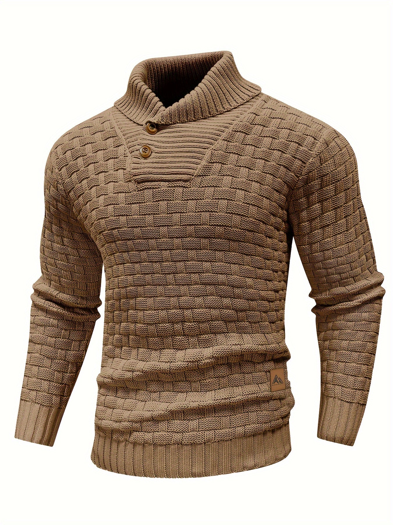 Krohn-e | Strickpullover mit Geflochtenem Muster Klassisch und Bequem Perfekt für Den Alltag