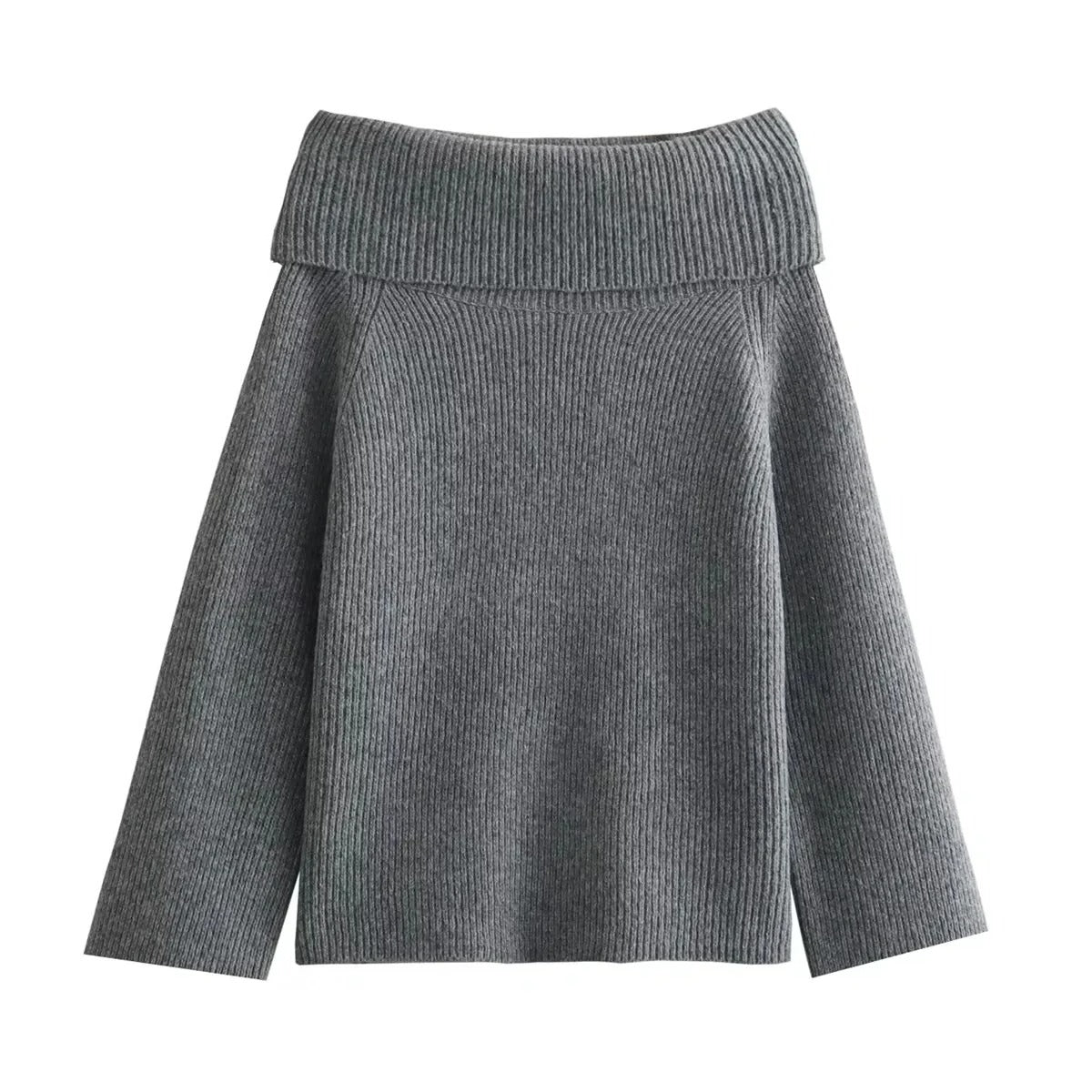 Krohn-e | Off-Shoulder Damen Strickpullover