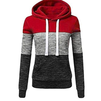 Fudus Kapuzenpullover: Dreifarbig mit Reißverschluss