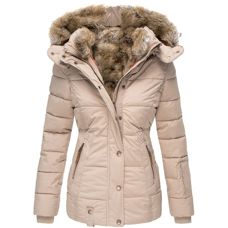 Krohn-e | Modischer Wintermantel mit Fellfutter für Damen