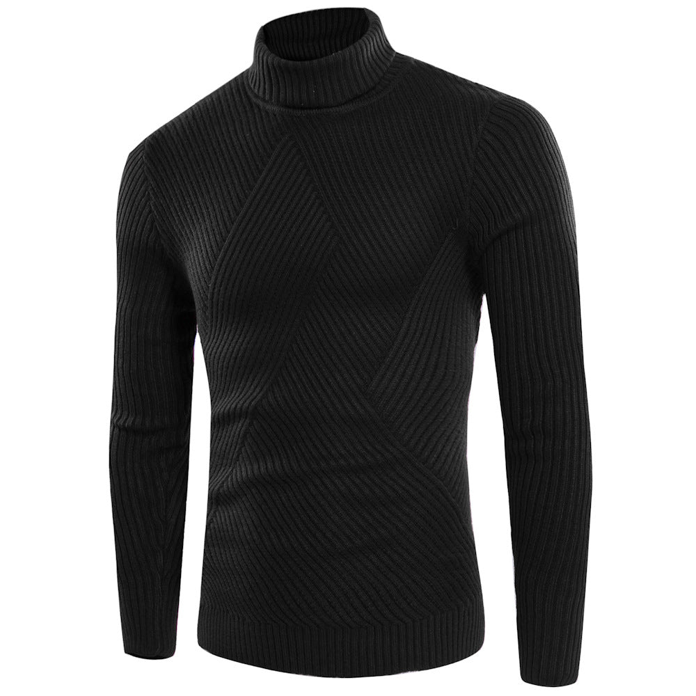 Herren stilvoller Rollkragenpullover mit strukturiertem Design Krohn-e