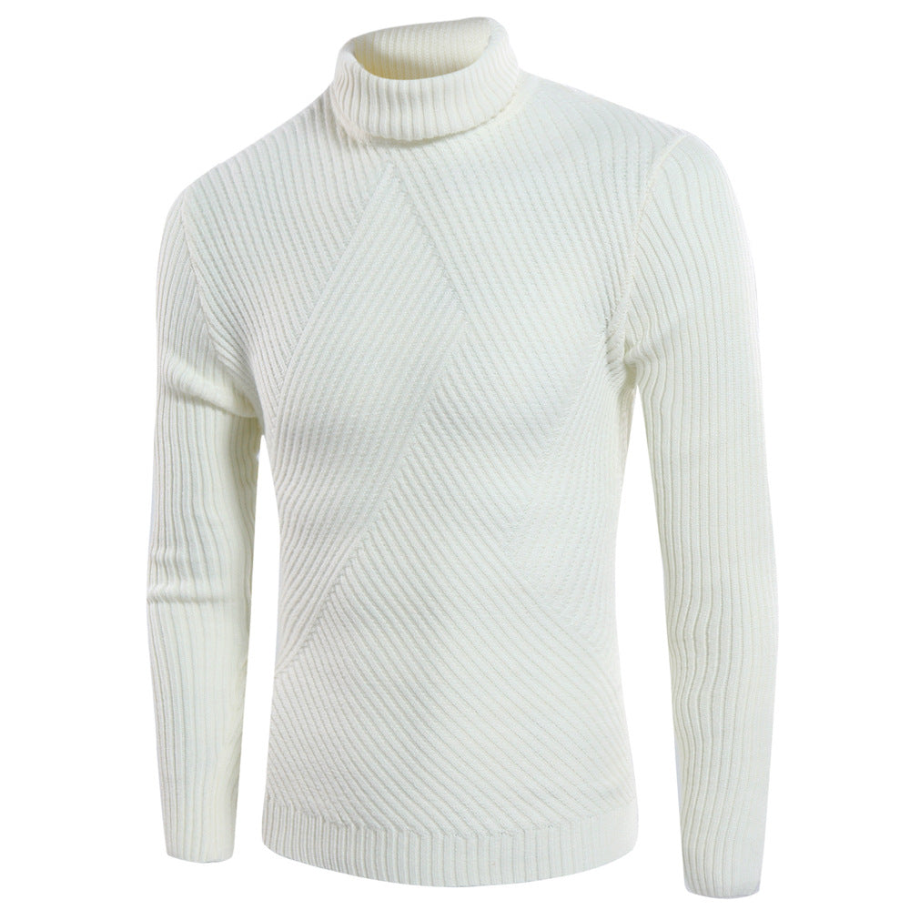 Herren stilvoller Rollkragenpullover mit strukturiertem Design Krohn-e