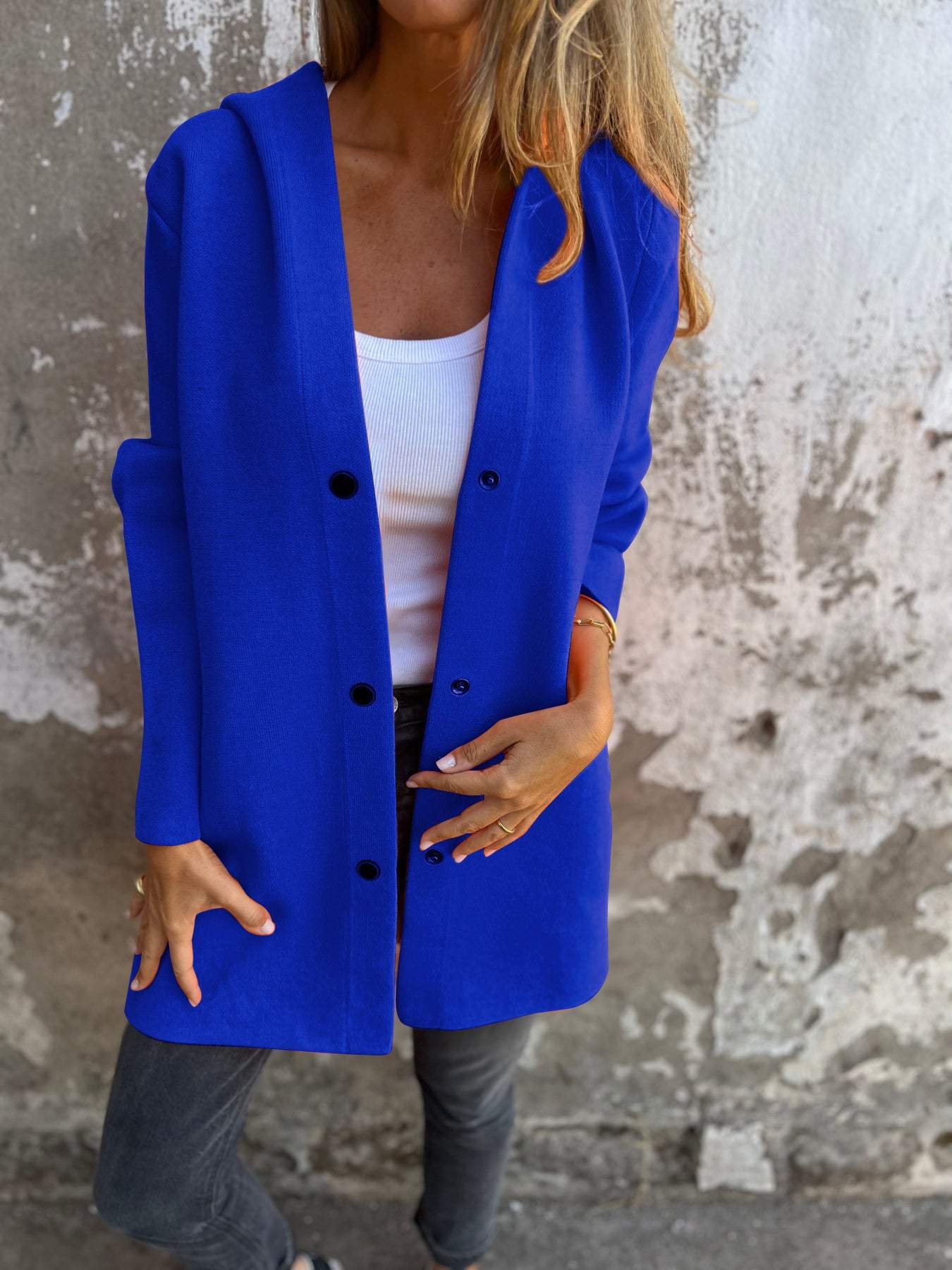 Krohn-e | Kapuzen Cardigan mit Knöpfen Die Segoviana