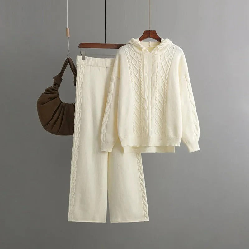 Fionalyn – Super bequemer, extragroßer Strick-Trainingsanzug