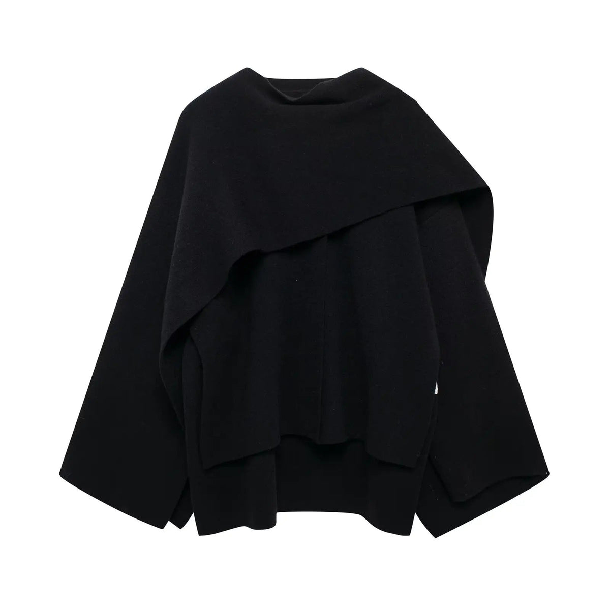 KROHN-E Damen Cape Mantel Offen Vorne Vielseitig Design