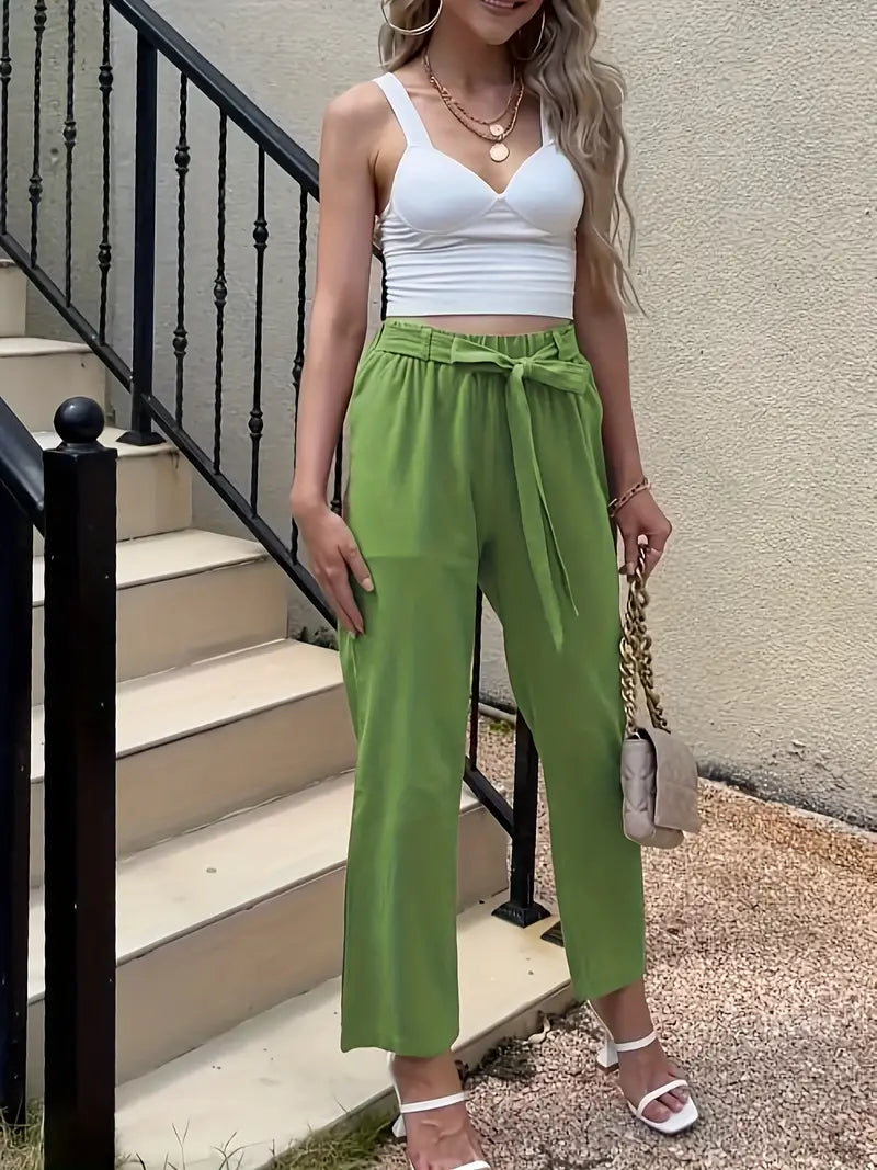 Harlet - Durable Tie-Waist Casual Trousers