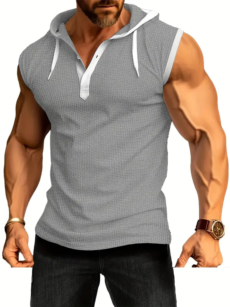 Herren Kapuzen-Muskelshirt ohne Ärmel