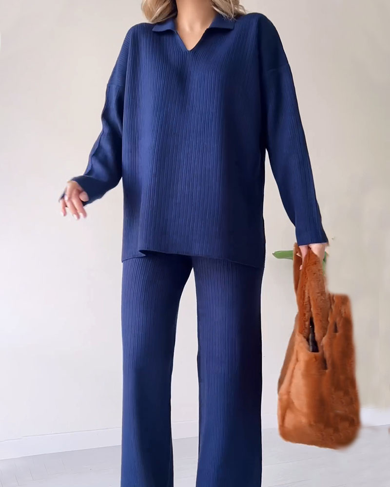 Krohn-e | Lässiges Gestricktes Zwillings-Set