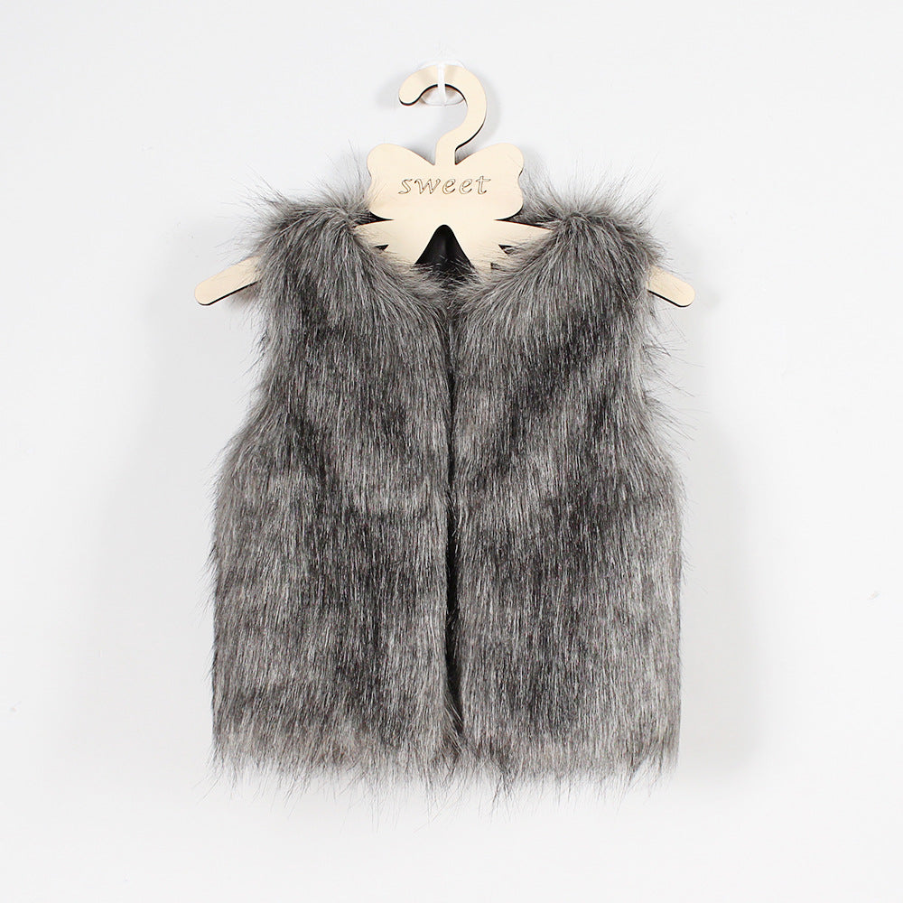 Damen Flauschige Kunstpelzweste mit elegantem Schnitt Krohn-e