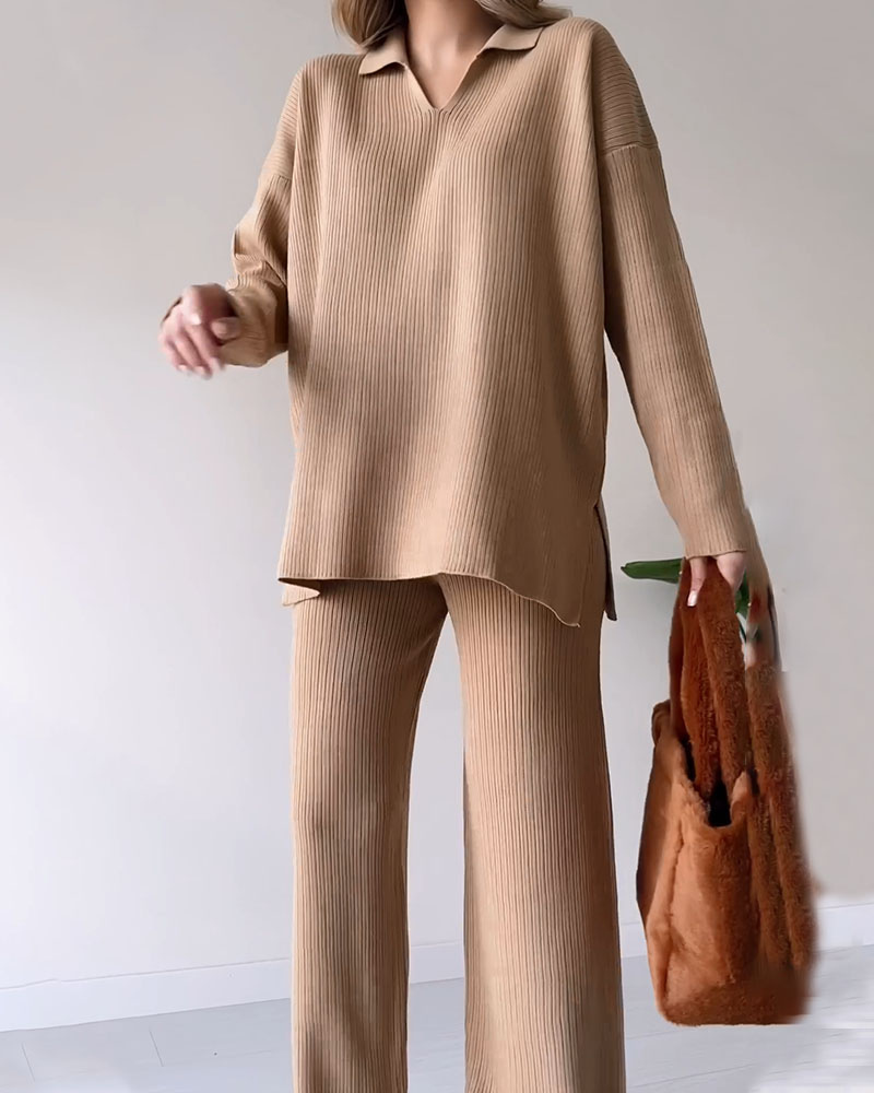 Krohn-e | Lässiges Gestricktes Zwillings-Set