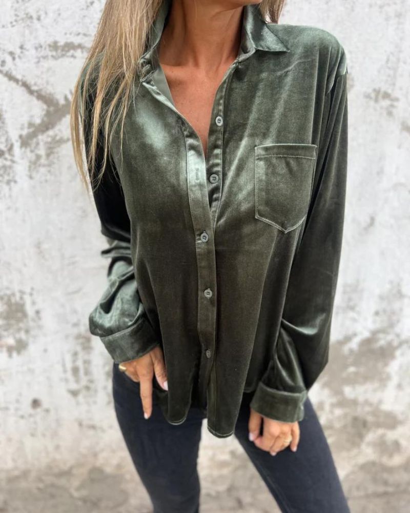 Krohn-e | Elegante Samtbluse