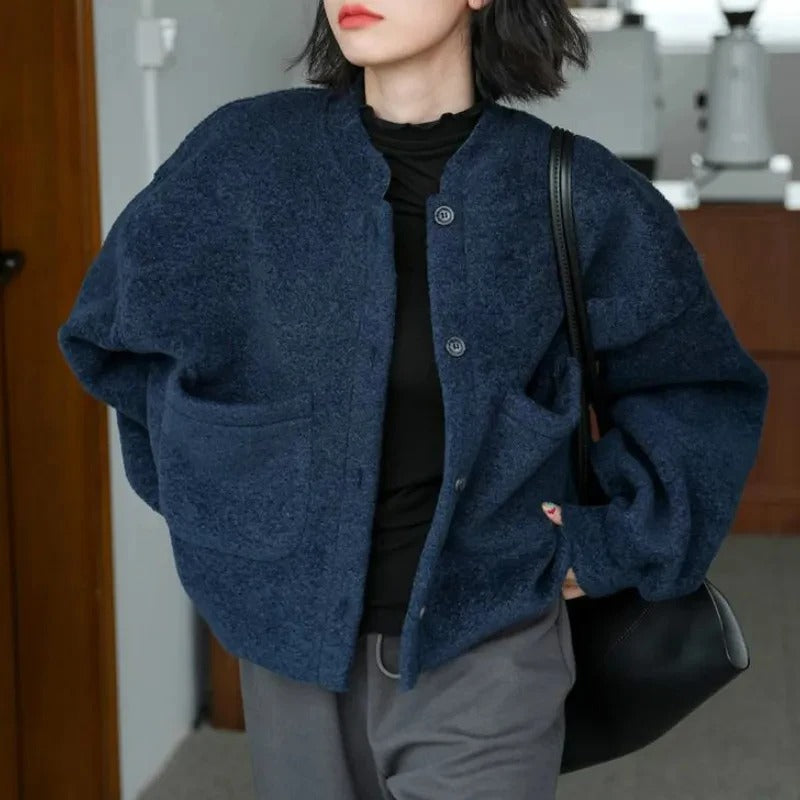 Krohn-e | Flauschige Cardigan Jacke