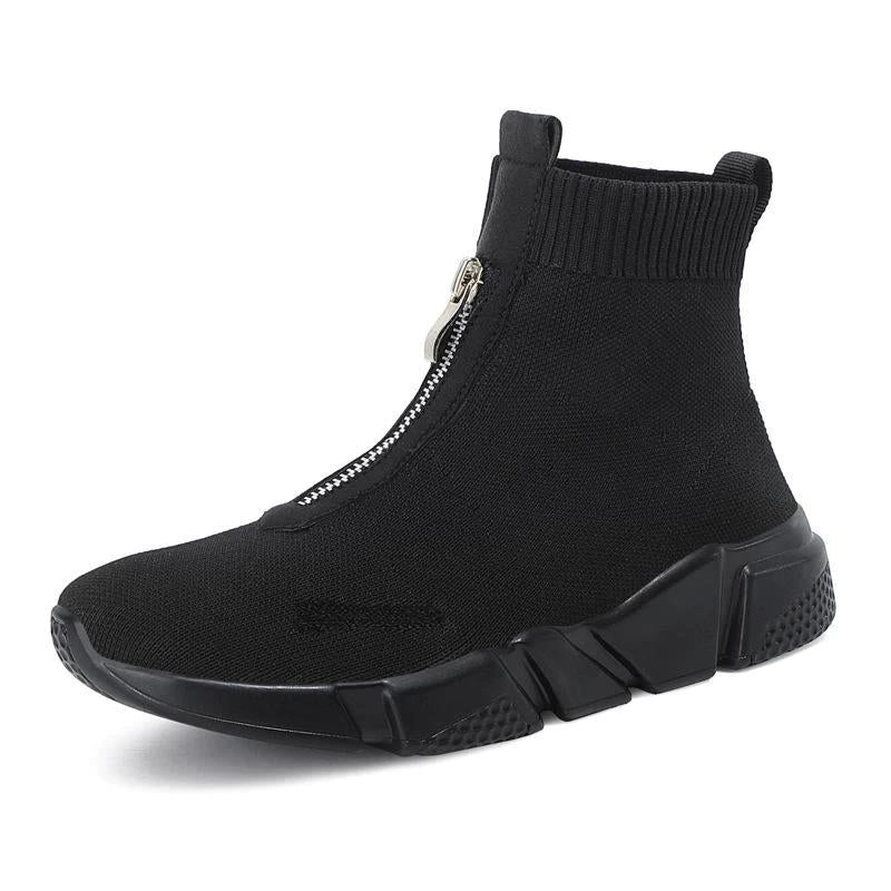 KROHN-E Damen Sock Boots Stretchfit Knöchelhoch Modern