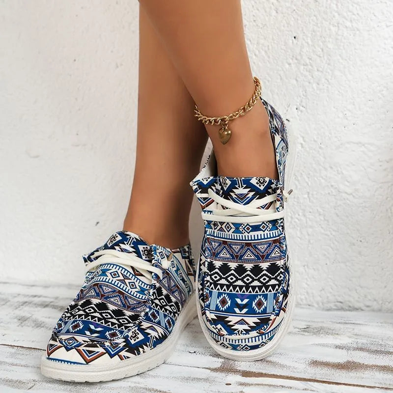 Flache Segeltuchschuhe Naia für Damen