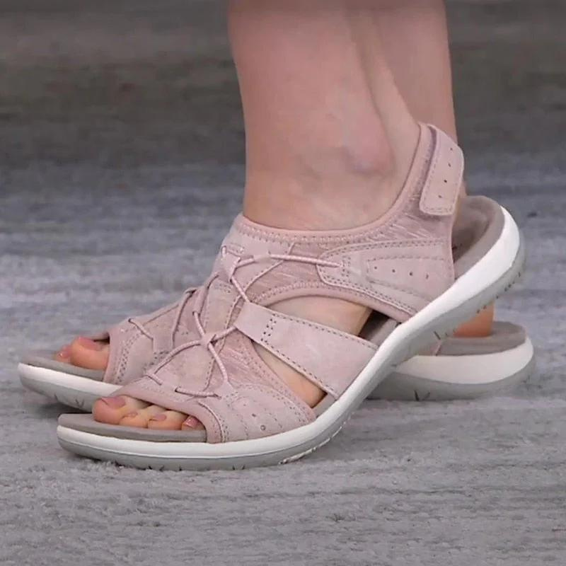 KROHN-E Damen Sommer-Sandalen Verstellbare Riemen Atmungsaktiv