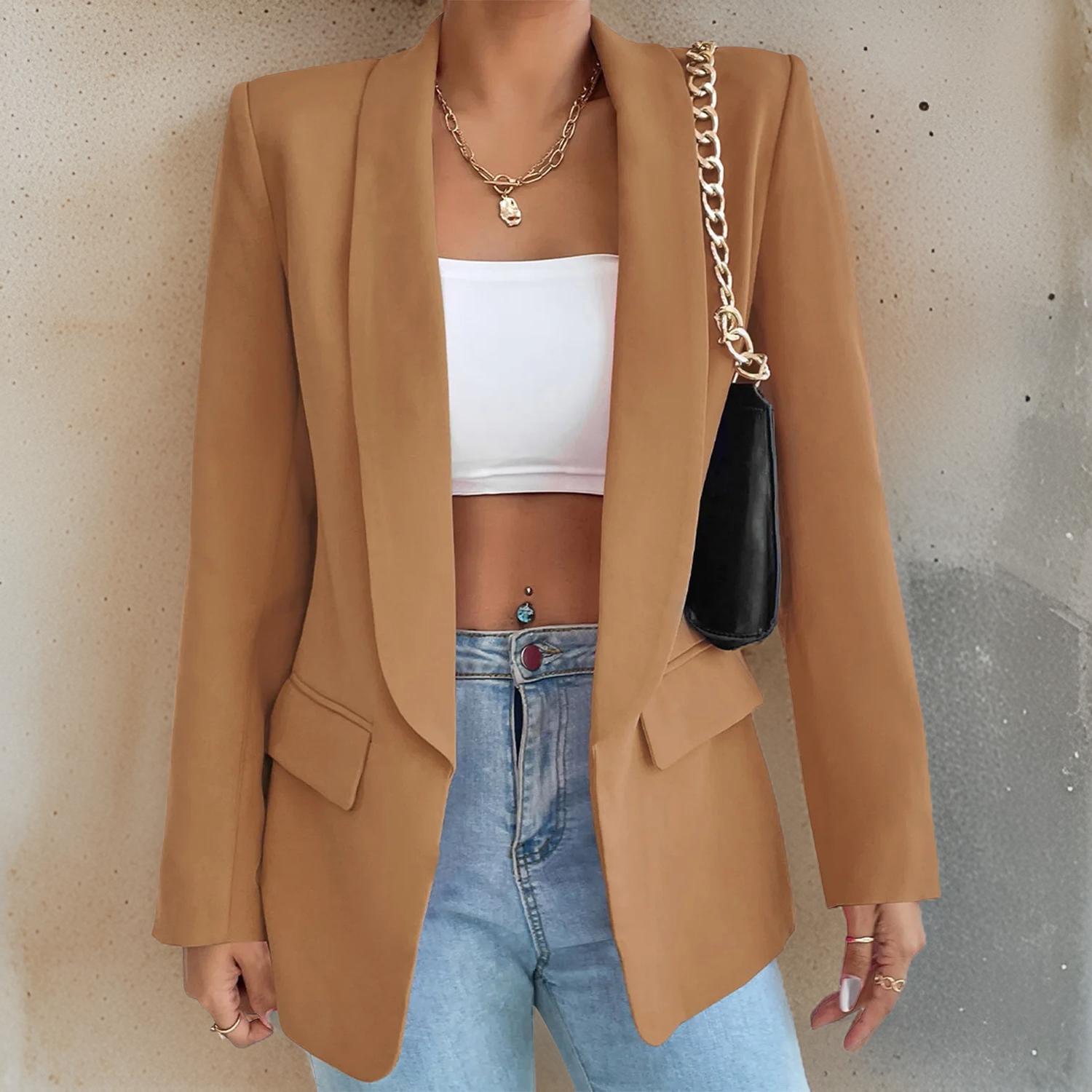 Krohn-e | Stylischer Damenblazer Aus Polyester-Baumwolle