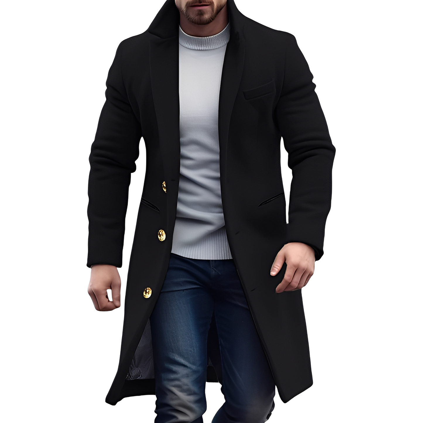 Krohn-e | Eleganter Wolltrenchcoat für Männer
