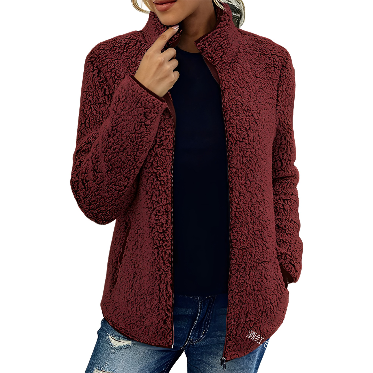 Krohn-e | Eleganter Fleece-Veloursmantel für Damen