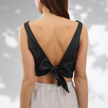 Henriette-Top: Ärmellos mit Schleife