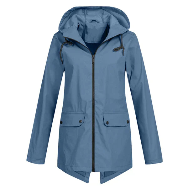 Krohn-e | Trendy Damen Regenjacke mit Kapuze