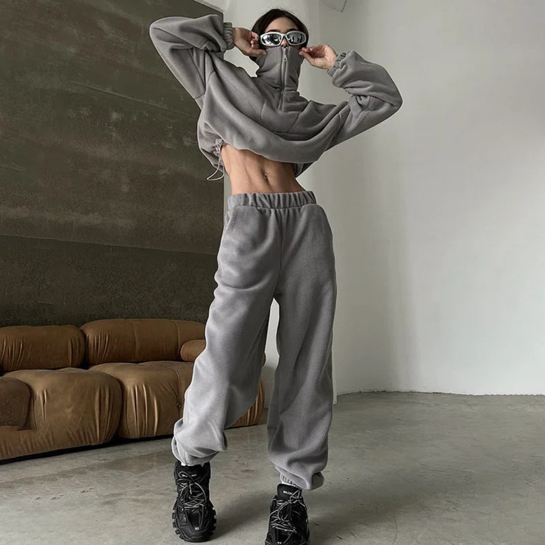 Krohn-e | Pullover mit Kragen für Frauen Warm