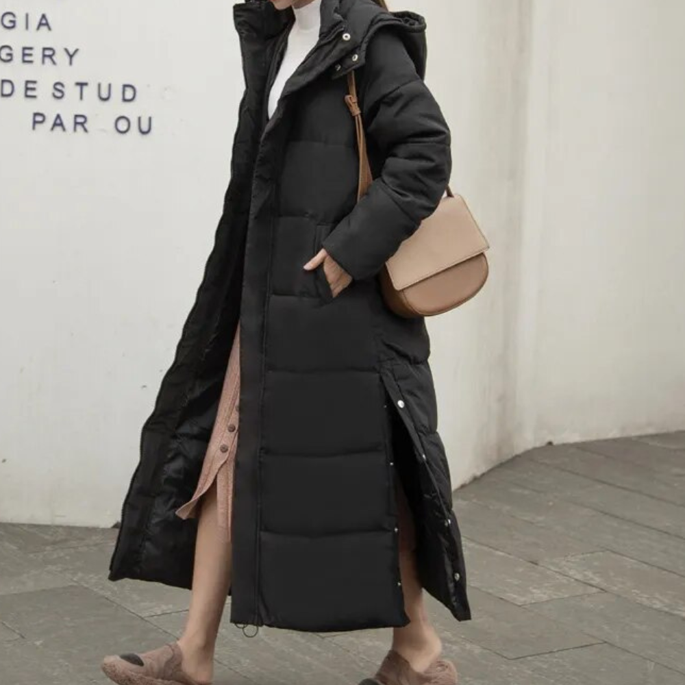Krohn-e | Parka Lange gesteppte Winterjacke für Damen