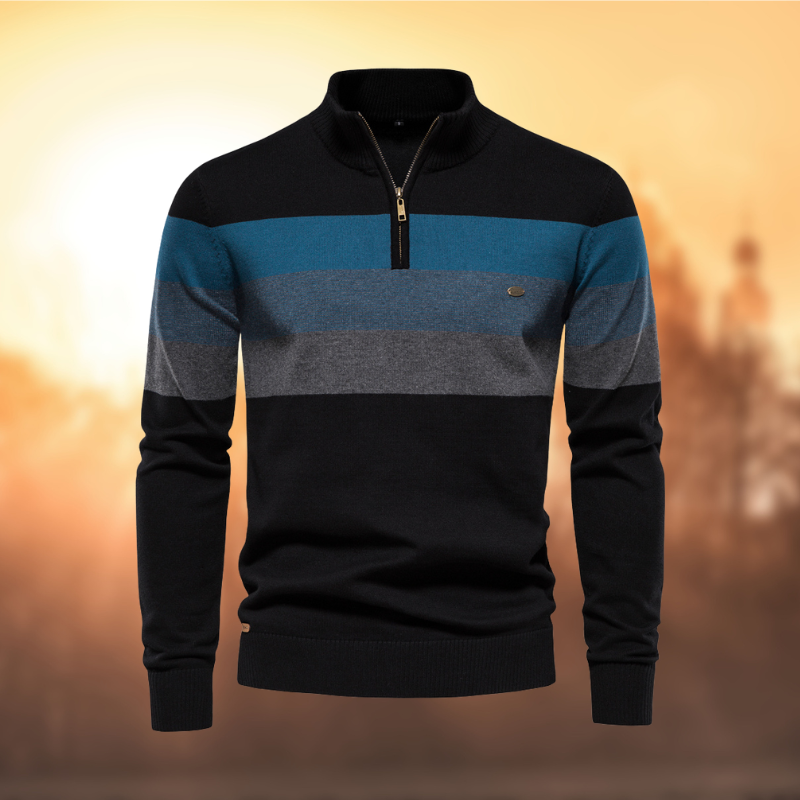 Hochwertiger Herrenpullover mit Streifen