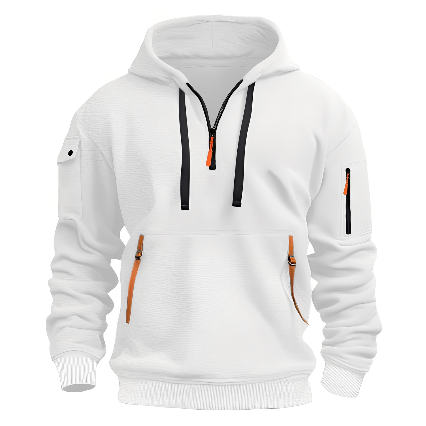 Krohn-e | Lässiger, lockerer Hoodie mit Reißverschluss für Männer