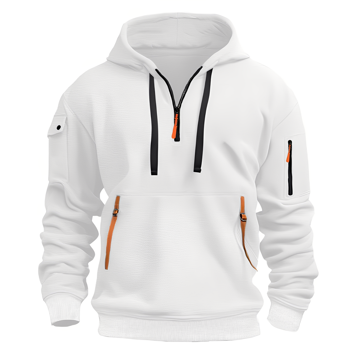 Krohn-e | Lässiger, lockerer Hoodie mit Reißverschluss für Männer