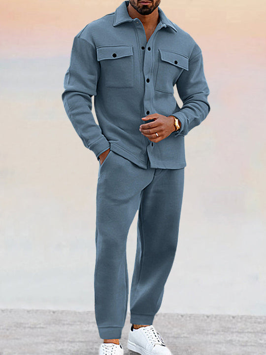 Chique heren suede set van twee delen