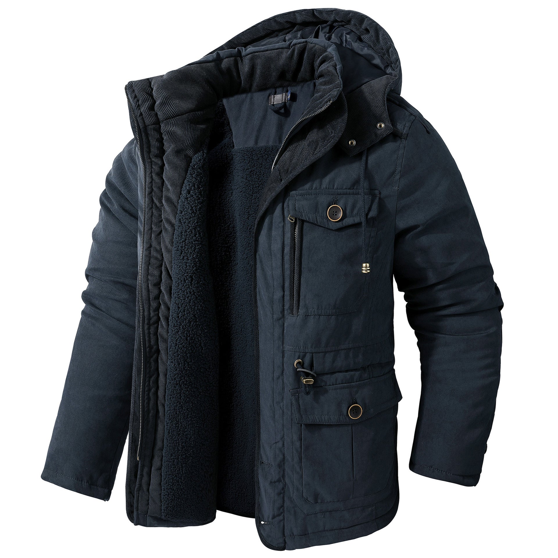 Krohn-e | Warme Jacke mit Kapuze für Männer