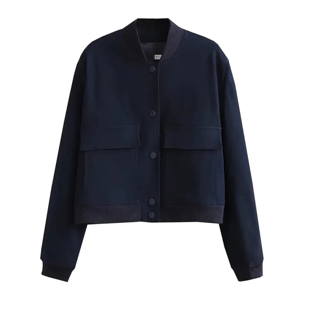 Krohn-e | Kurze Jacke mit Rundhalsausschnitt für Frauen