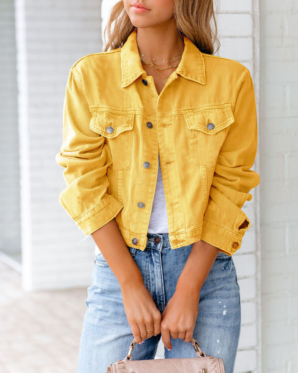 Krohn-e | Lässige Jeansjacke mit Taschen für Damen