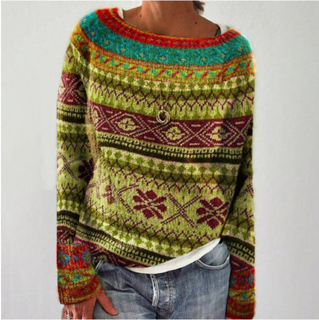 Krohn-e | Damen Retro Pullover