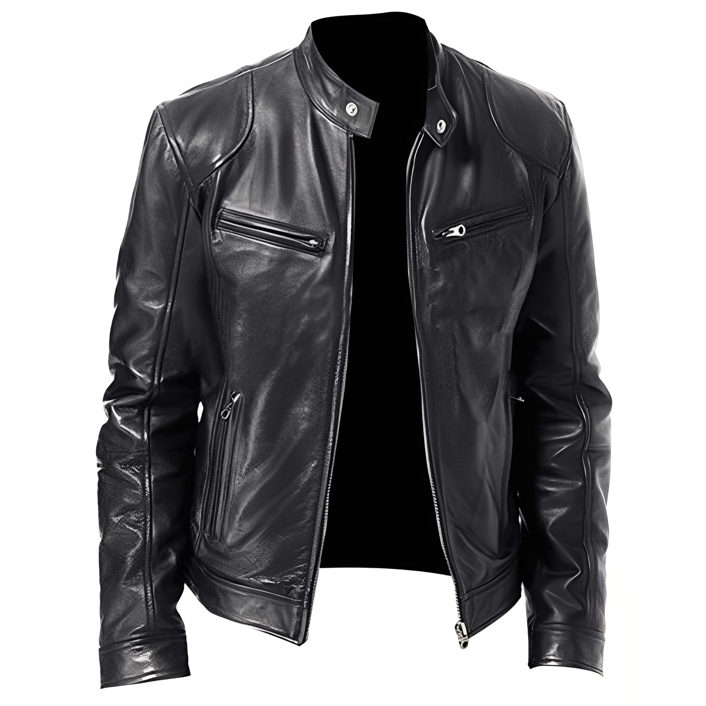 Krohn-e | Freizeit PU Lederjacke für Männer