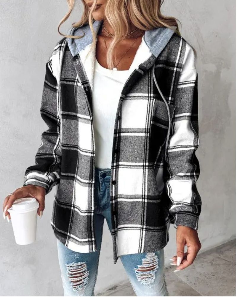 Krohn-e | Weiche Flanell Bedruckte Jacke