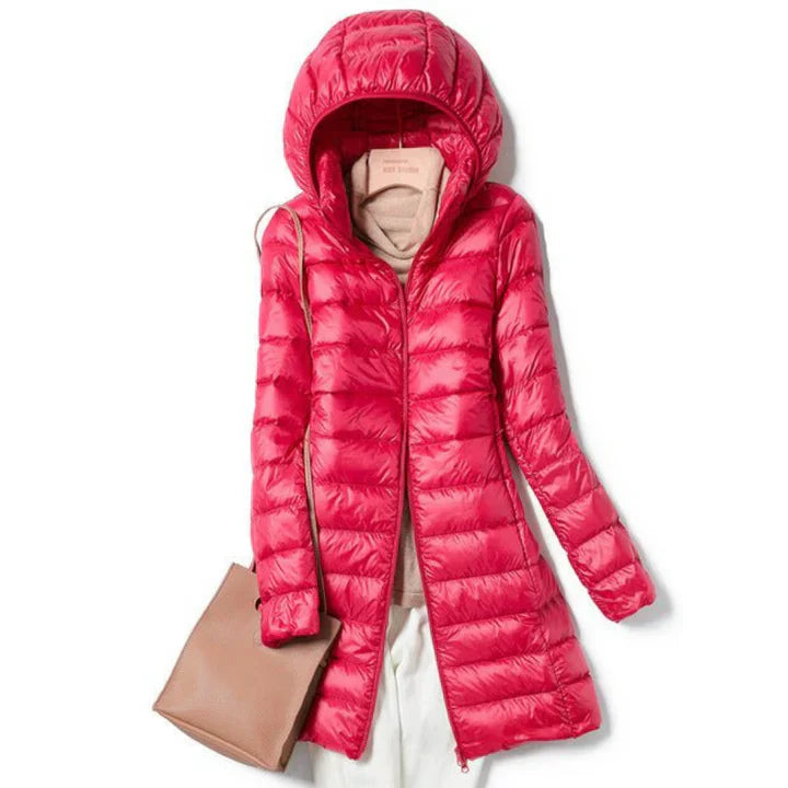 Krohn-e | Lange Winterjacke für Frauen mit Kapuze