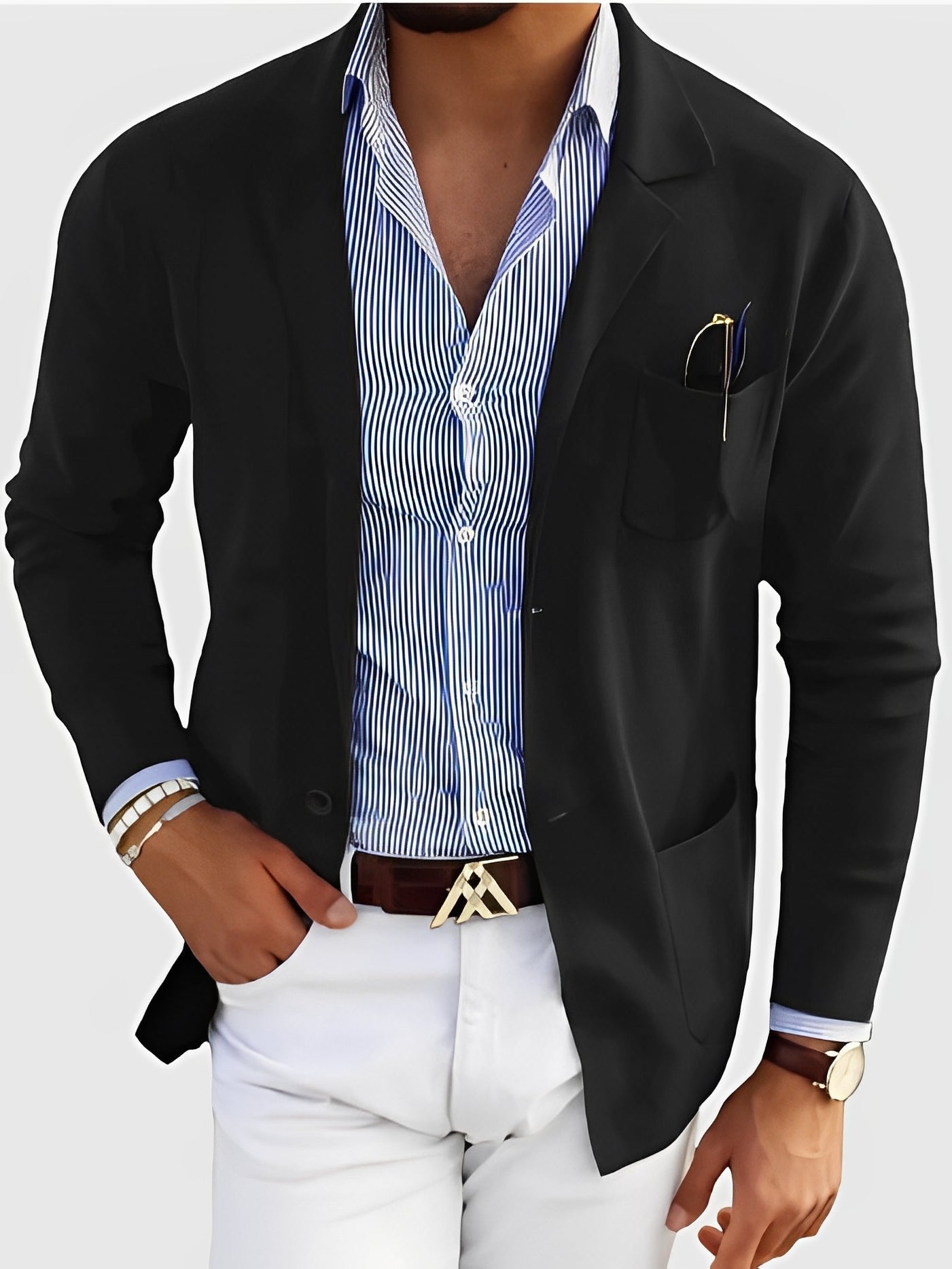 Krohn-e | Eleganter Blazer mit Taschen für Männer
