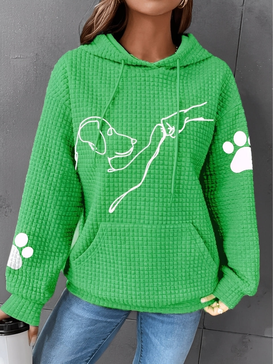 Krohn-e | Bedruckter, Warmer Kapuzensweatshirt für Frauen