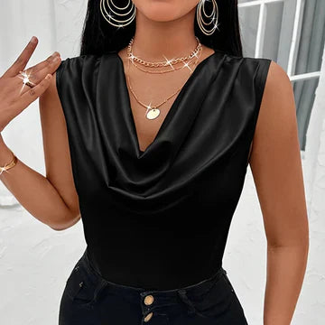 Elegant Satin Tank Tops by Fudus
