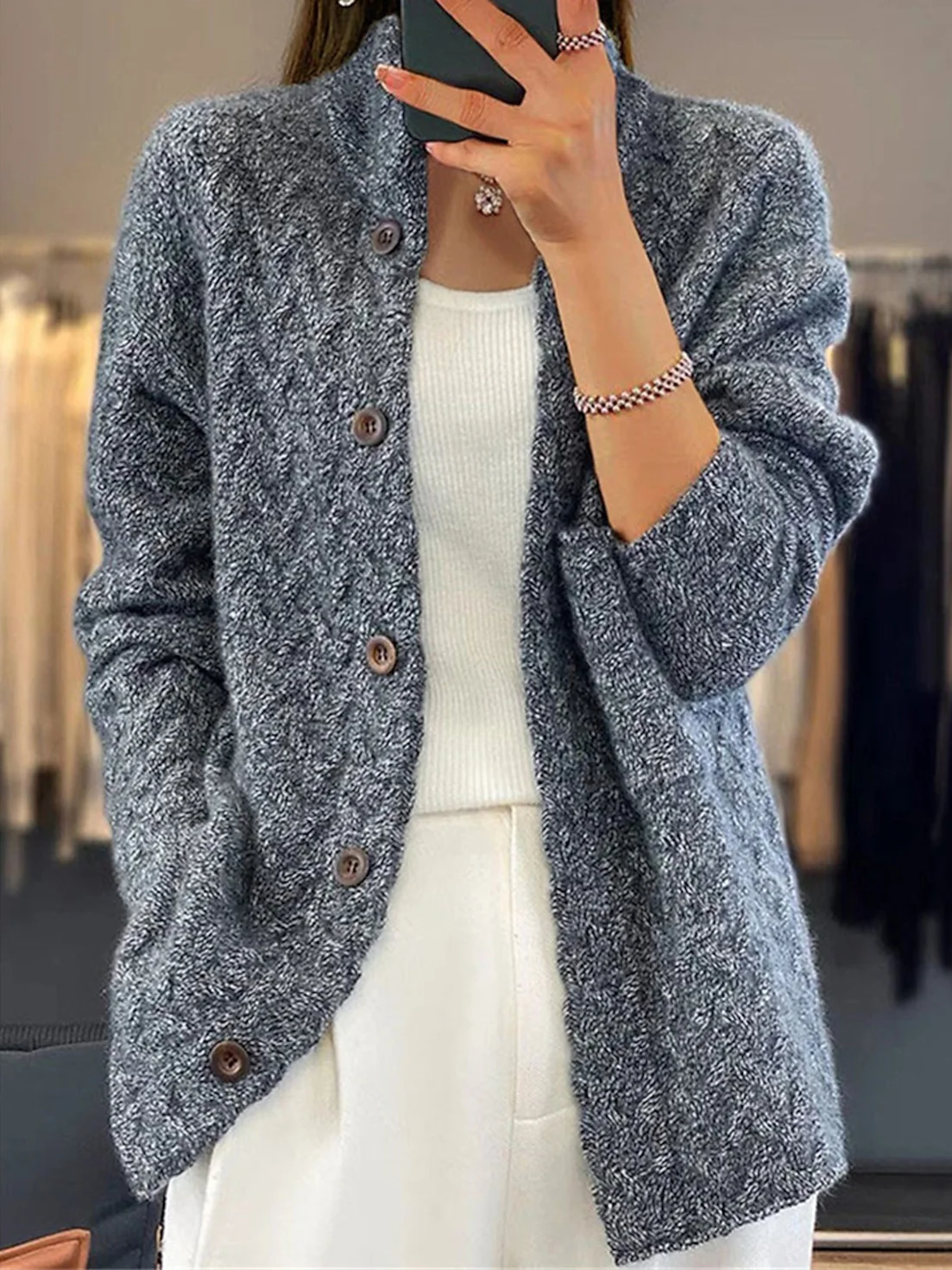 Krohn-e | Damen Cardigan Elegant und Lässig Komfort und Eleganz Im Alltag