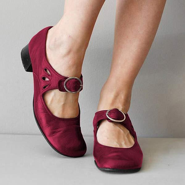 Amey - Runde Vintage-Schuhe