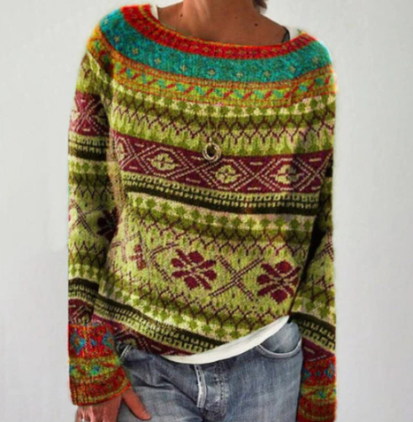 Retro-Pullover Panna für Damen