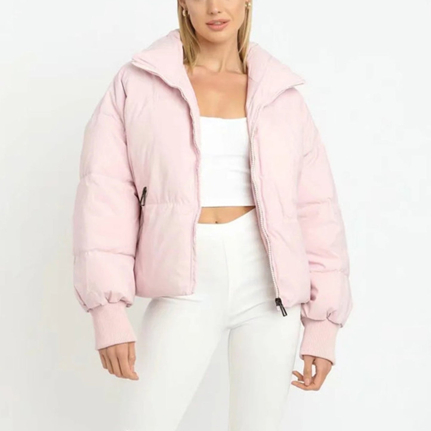 Krohn-e | Kurze Pufferjacke mit Reißverschluss - Reißverschluss