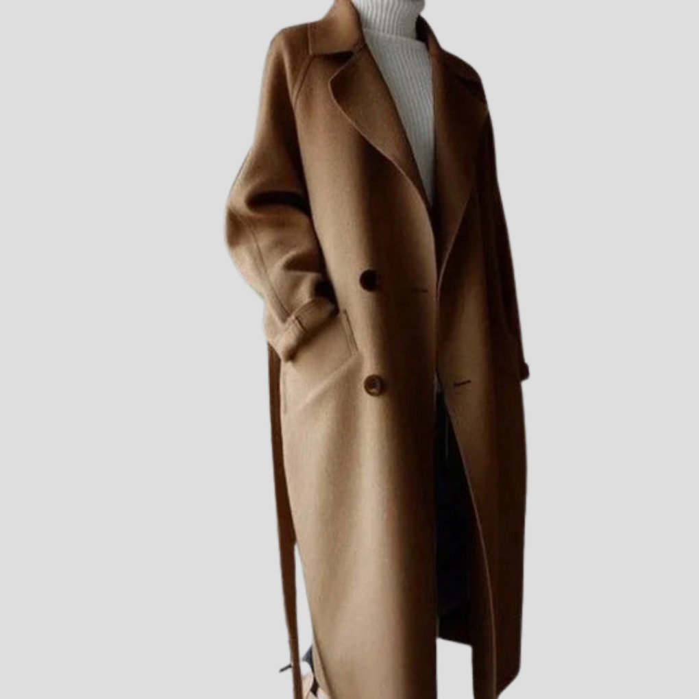 Krohn-e | Langer Wollmantel – Elegante Schicht für kalte Tage